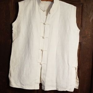 ASIAN RAW SILK TOP W/FROG CLOSURES.GORGEOUS!